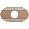 Ekena Millwork Chrysler Wood Fretwork Pierced Ceiling Medallion, Wood (Paint Grade), 28"W x 14"H x 7 3/8"ID x 3/8"T CMWP28X14X0375CSMF - alternate 1